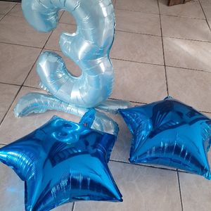Ballon chiffre et étoiles