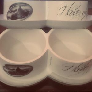 2 gamelles en plastique pour chats