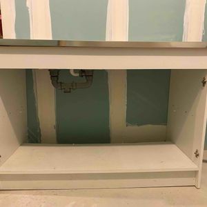 Évier inox double vasque + meuble