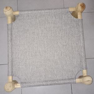 Lit pour animaux bois et tissu 