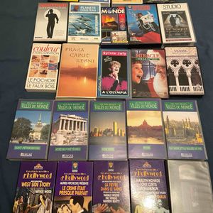 Lot de VHS originale, copiées et neuves