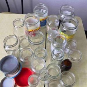 Lot de pots en verre 