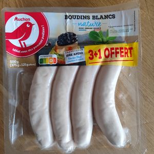 Boudins blancs nature porc