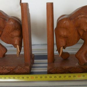 2 serre-livre "éléphants"