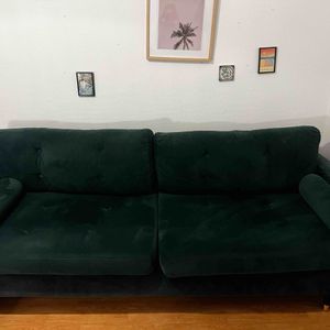 Canapé velours vert
