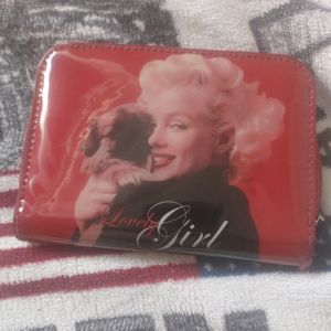 Portefeuille marylin Monroe rouge femme
