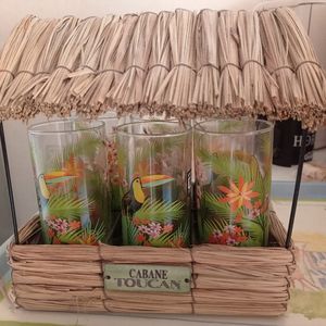 Lot de 6 verres et son rangement