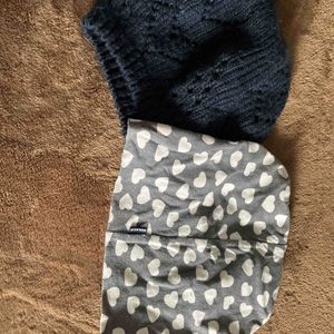 Lot de 2 bonnets fillette 