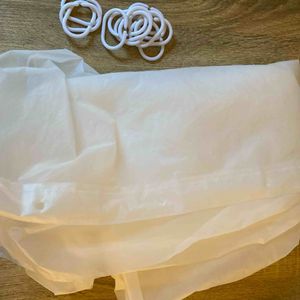 Rideau de douche plastique blanc avec anneaux 