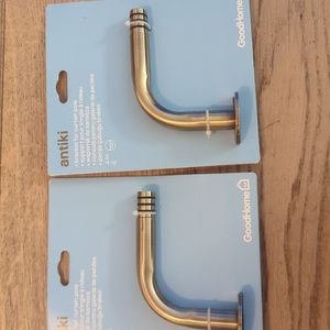 Supports pour tringle a rideaux x 2 effet latiton