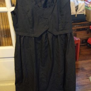 Robe grise trompe l'oeil taille 38