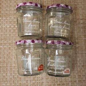 4 pots de confiture bonne maman vides 