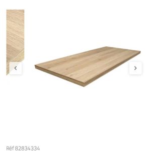 Plan de travail stratifié Chêne  L.180 xP65x38mm