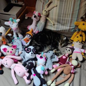 Peluches réalisées au crochet