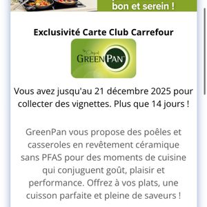14 e-vignettes Carrefour Greenpan 