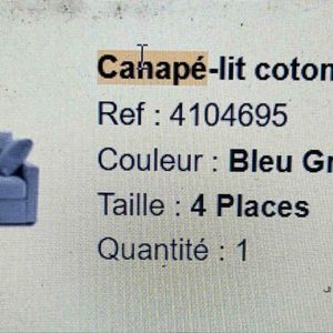 Donne Canapé lit la redoute bleu clair quasi neuf 