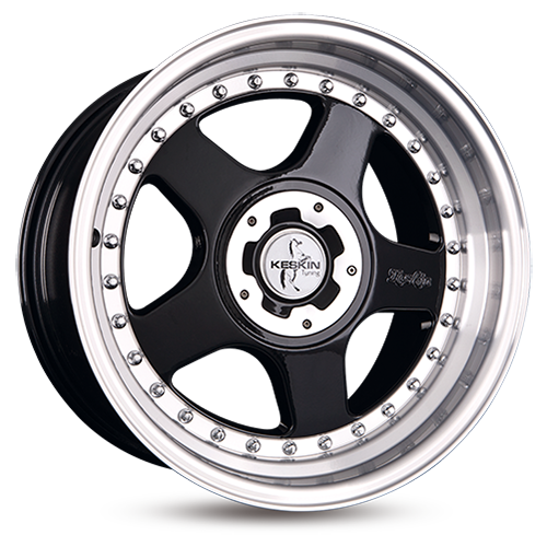 1x KESKIN WHEELS KT1 KLASSIK black lip polish 10.0Jx18 5x112+120 ET18