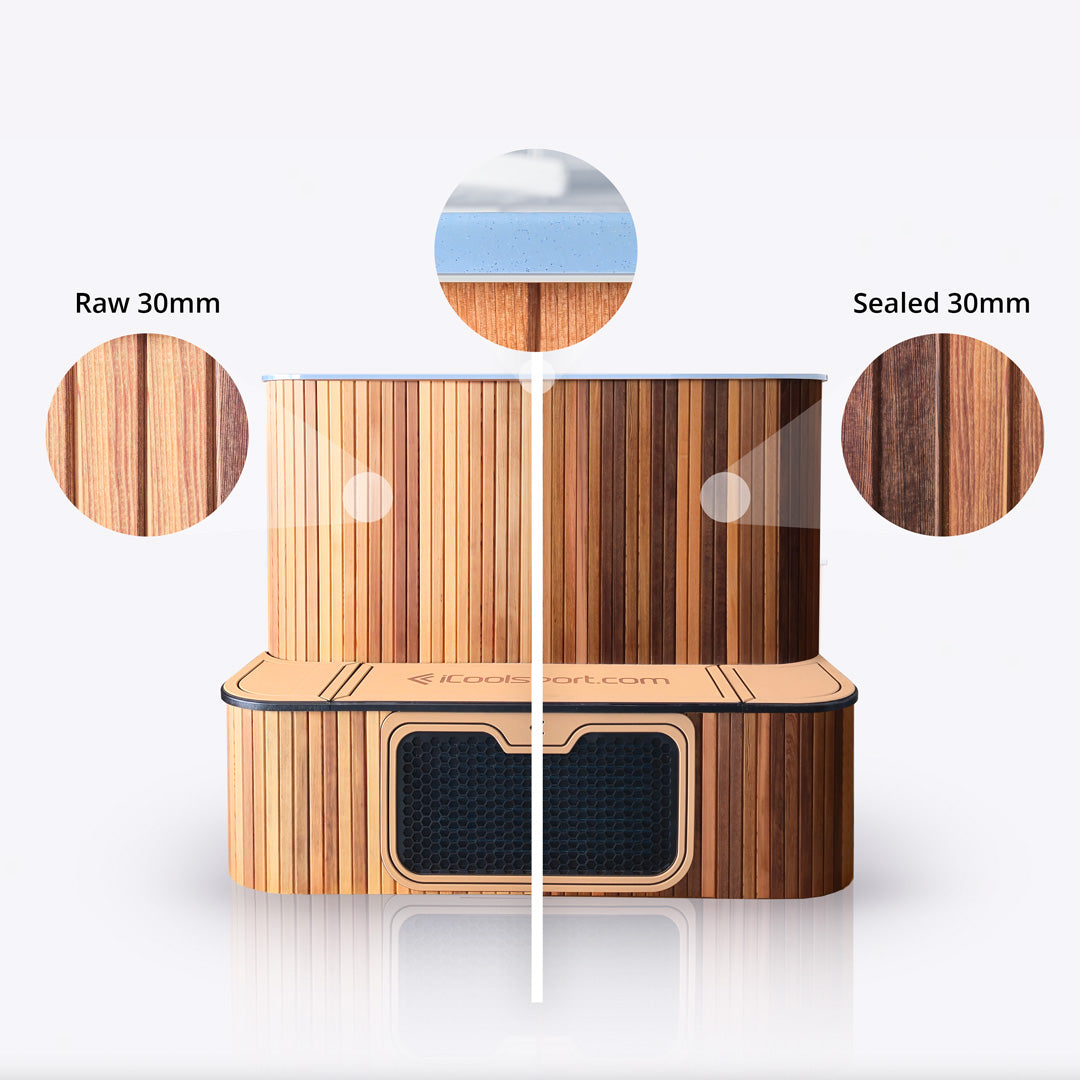 Ultra Cedar 30 mm isolatiepaneel doorsnede