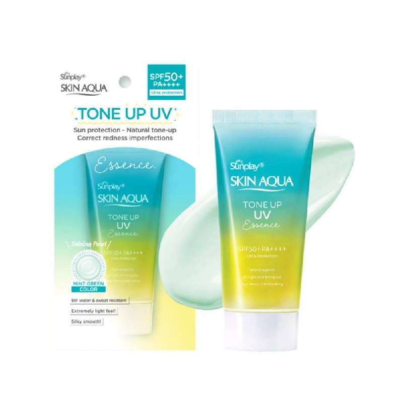 SUNPLAY Skin Aqua Tone Up UV Essence Mint Green