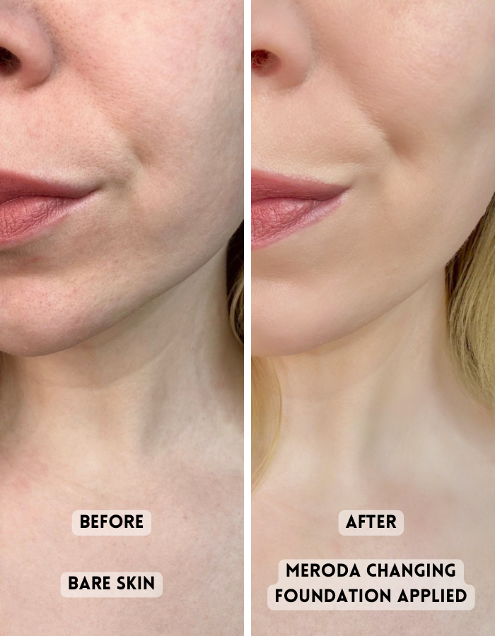 Результат нанесения Meroda Cosmetics