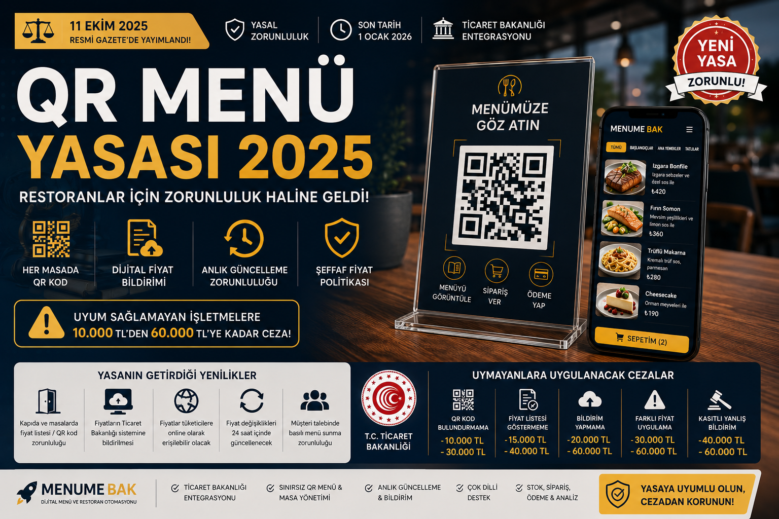 QR Menü Yasası 2025: Restoranlar İçin Zorunluluk Haline Geldi