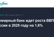 Всемирный банк ждет роста ВВП России в 2025 году на 1,6% - новости