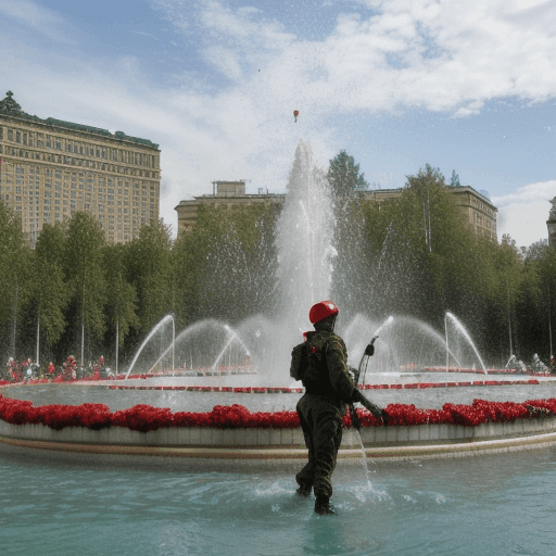 Освежающие новости: в московских фонтанах начались праздничные мероприятия в честь дня ВДВ. - новости