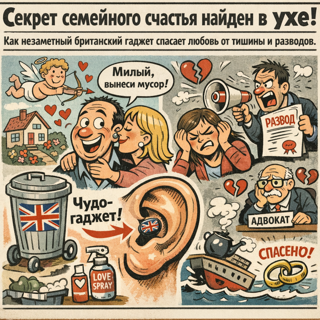 Секрет семейного счастья найден в ухе: как незаметный британский гаджет спасает любовь от тишины и разводов