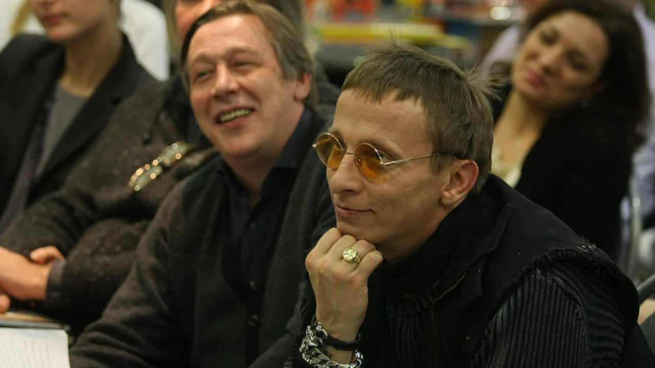 Иван Охлобыстин и Михаил Ефремов на съемочной площадке