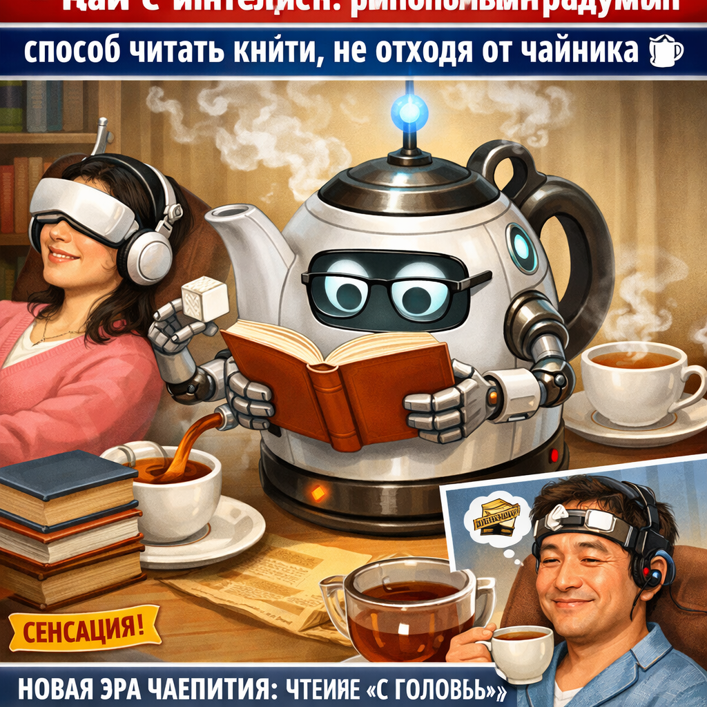 Чай с интеллектом: японцы придумали способ читать книги, не отходя от чайника ☕️
