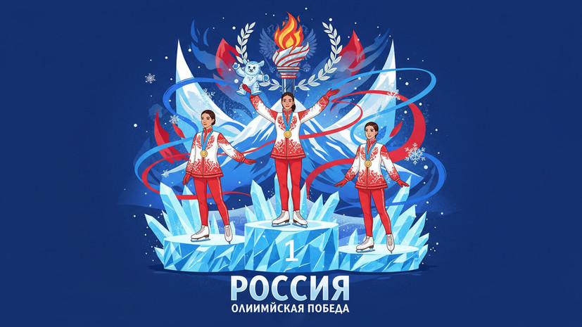 Фигуристы из России выступают на льду в Милане, Италия