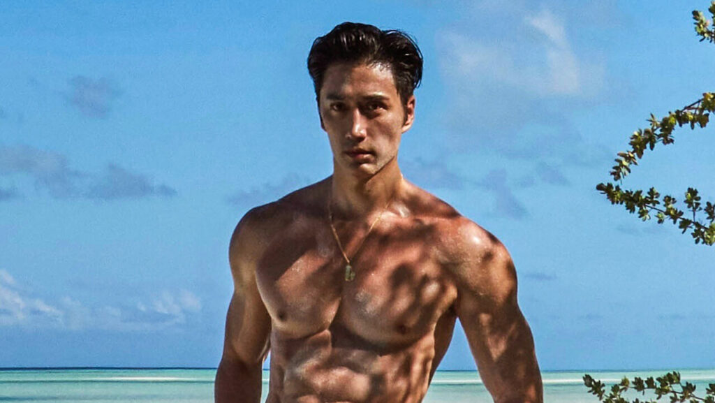 A vibrant and youthful 60-year-old Singaporean grandfather with smooth skin and a healthy physique, appearing ageless.