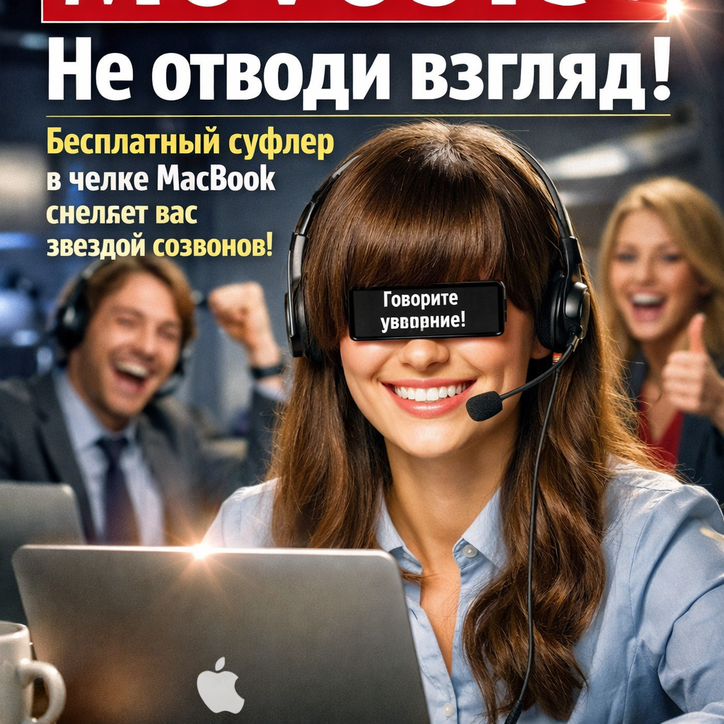 ️ Не отводи взгляд: бесплатный суфлер в челке MacBook сделает вас звездой созвонов!