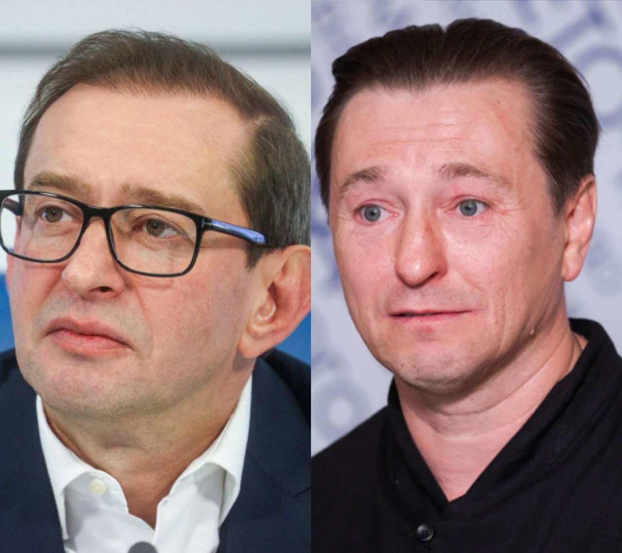 Константин Хабенский и Сергей Безруков на сцене театра