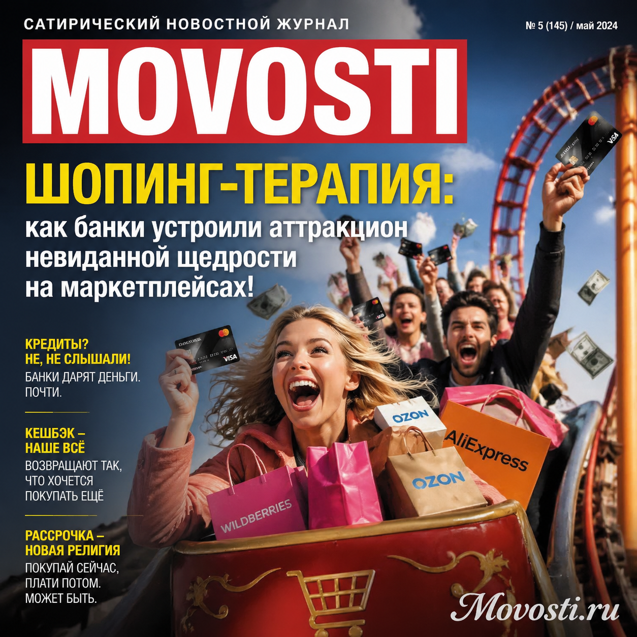 Иллюстрация шопинг-терапии в контексте маркетплейсов и банковских предложений