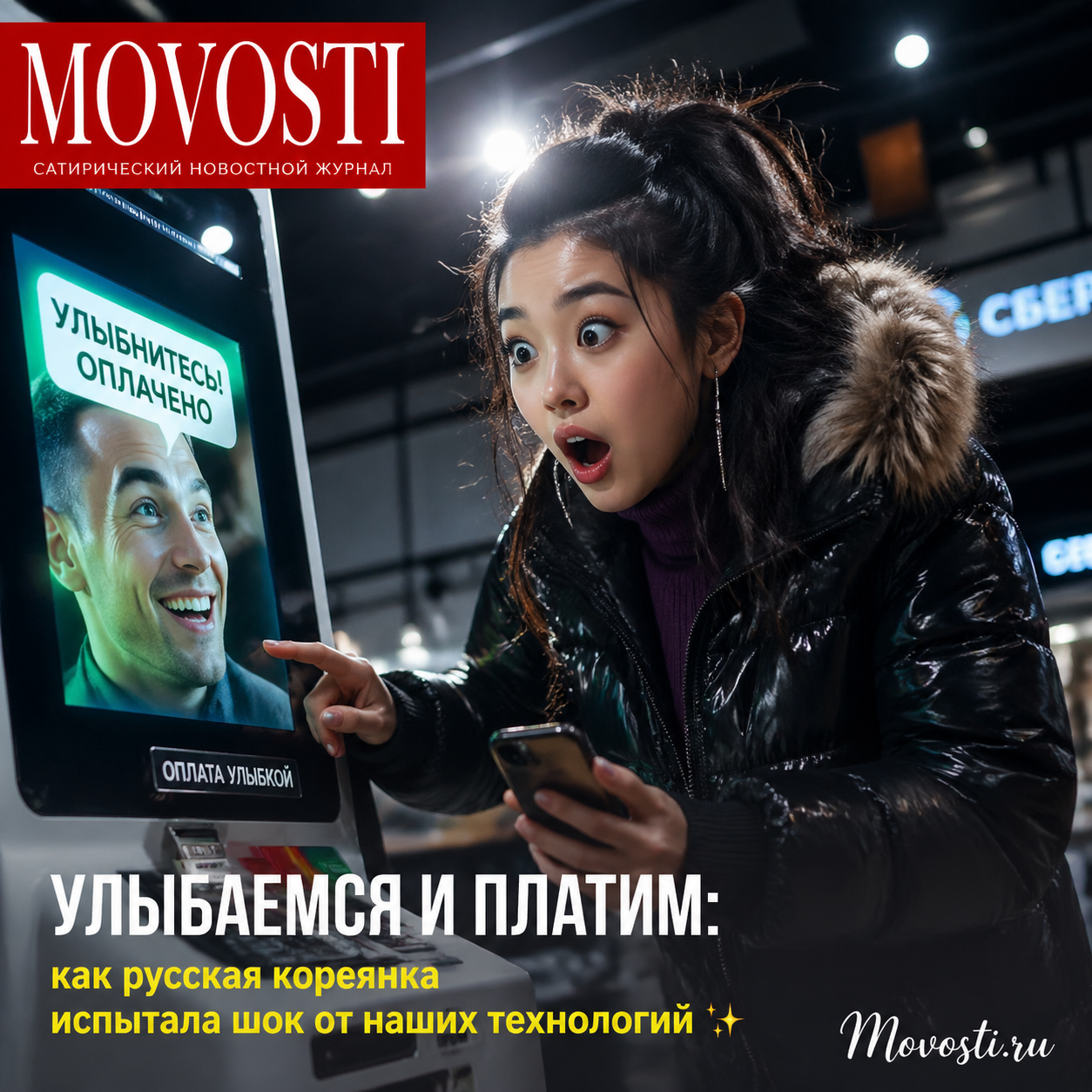 Русская кореянка, удивленная современными технологиями
