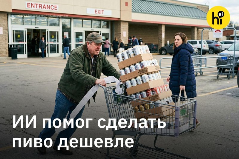 Изображение, символизирующее противостояние искусственного интеллекта и жадности, с элементами, связанными с Ирландией и пивом Guinness.