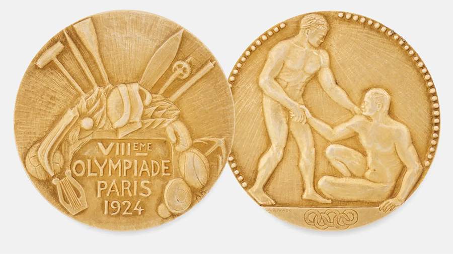 Олимпийская медаль, символизирующая славу Парижа 1924 года