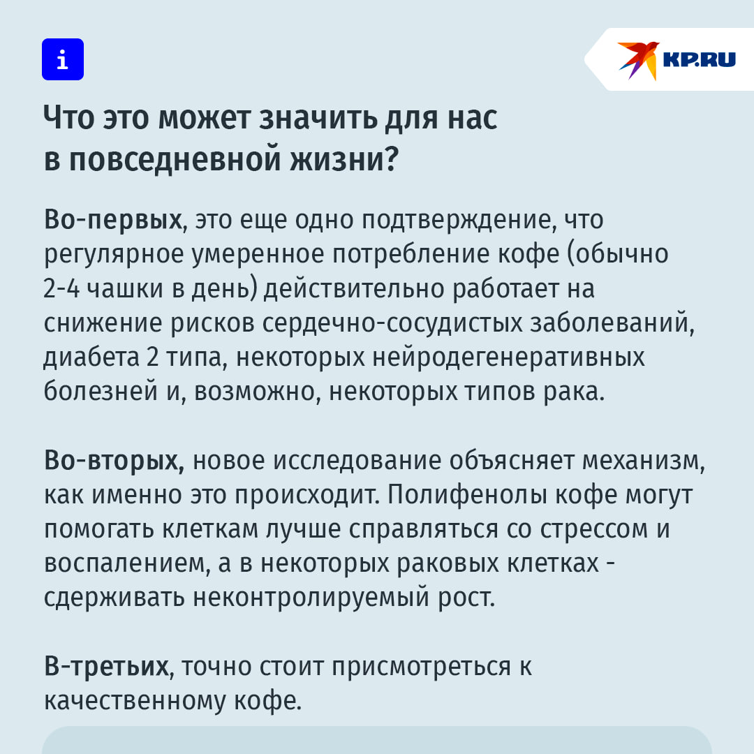 Секрет утренней магии: как обычный кофе спасает наши клетки от стресса и воспалений ☕