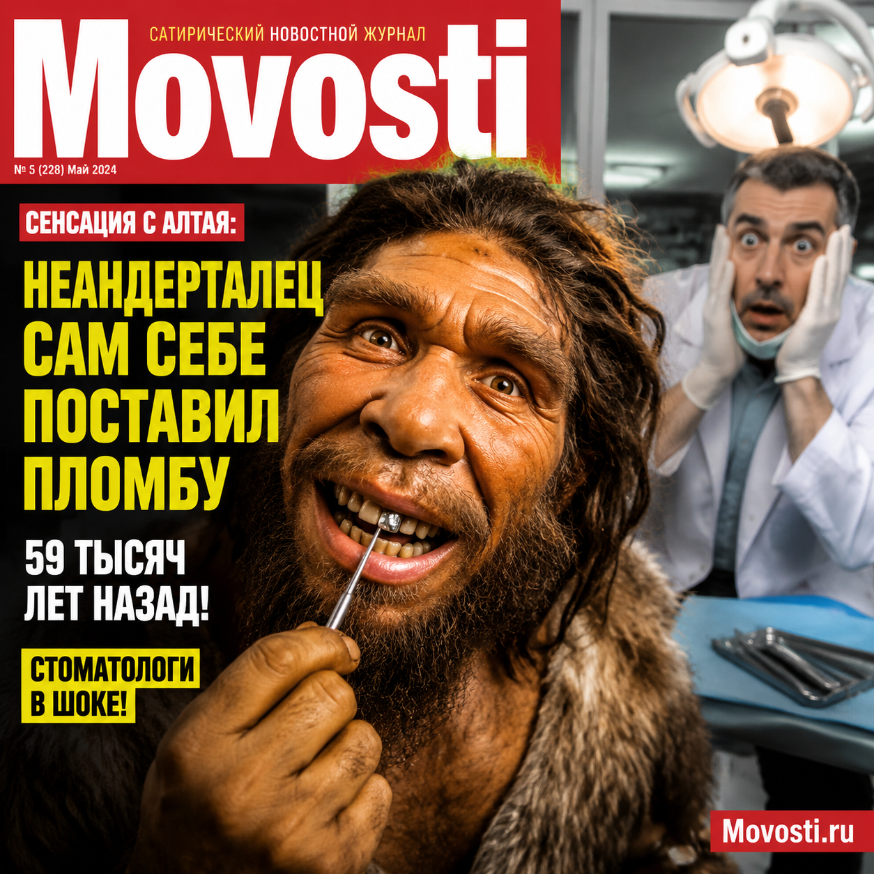 Скульптура неандертальца с пломбой, найденная в Алтае
