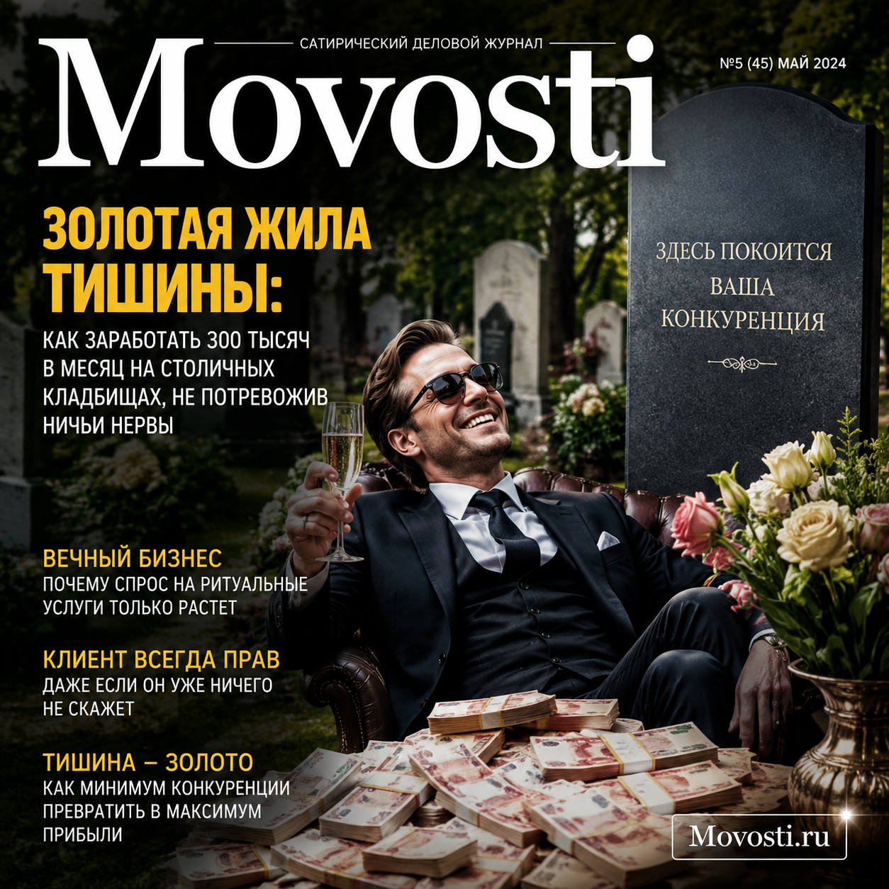 Изображение, иллюстрирующее бизнес-возможности на кладбище