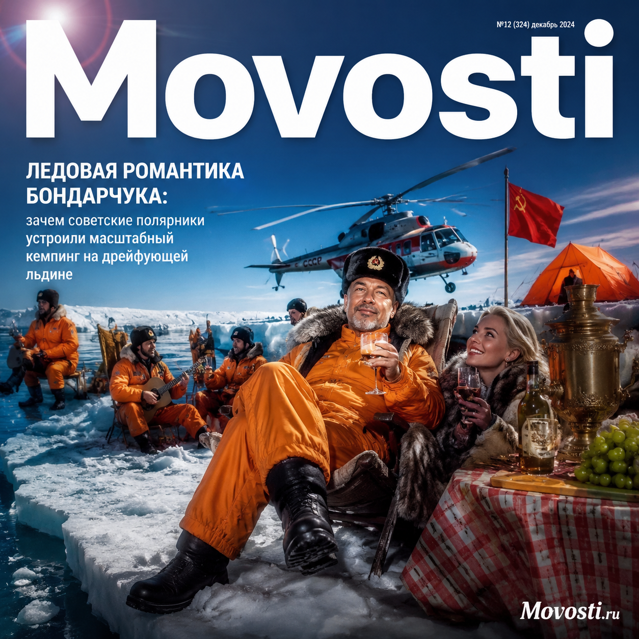 Советские полярники на дрейфующей льдине