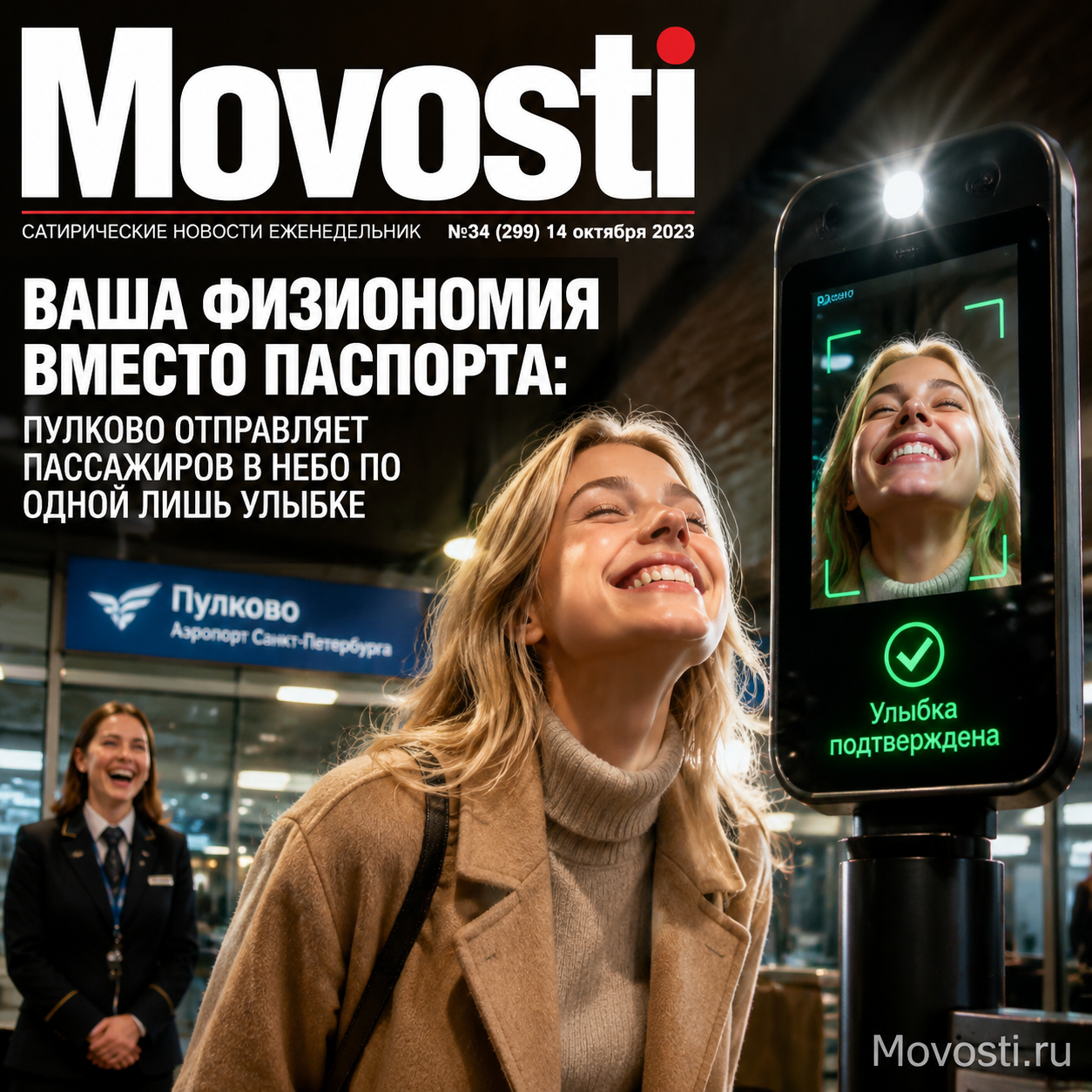 Пассажир, использующий биометрическую идентификацию в аэропорту Пулково