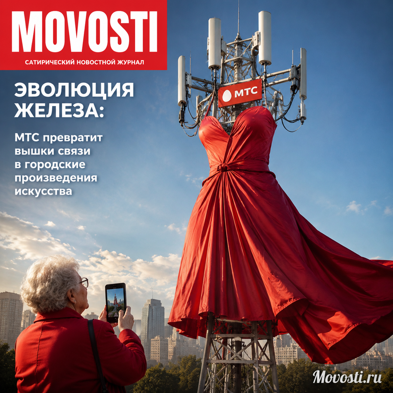 Современная вышка связи, оформленная в стиле городского искусства