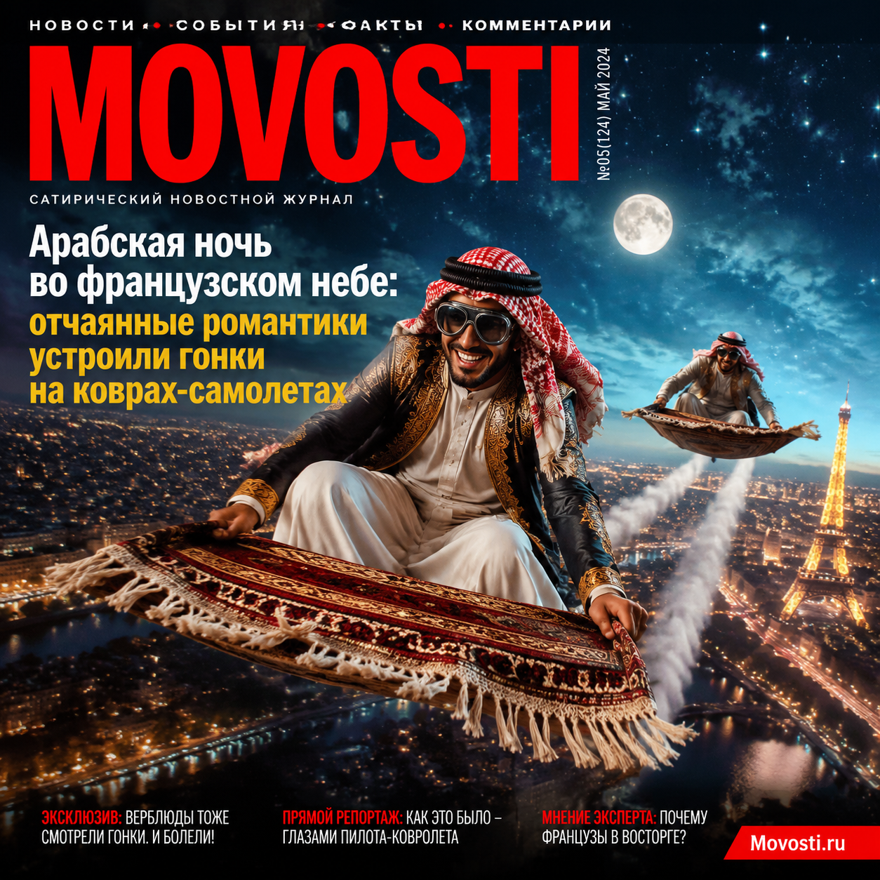 Гонки на коврах-самолетах под звездами во время арабской ночи