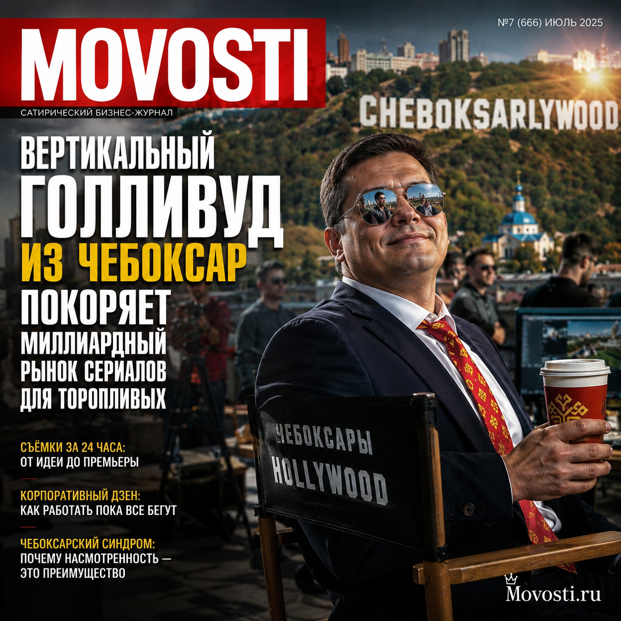 Сцена из сериала, созданного в Чебоксарах, с динамичными кадрами и яркими персонажами