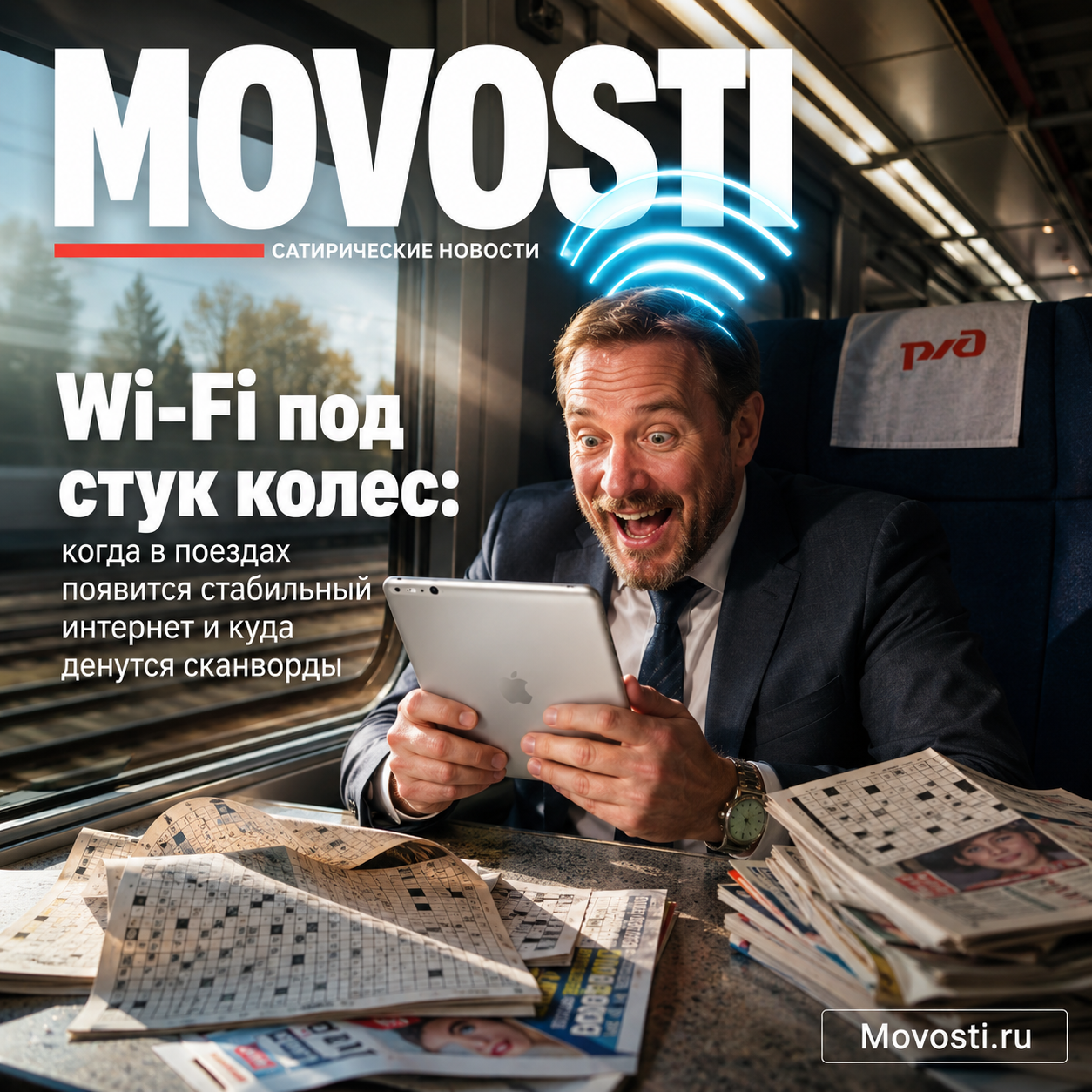 Поезд с Wi-Fi, пассажиры используют интернет во время поездки