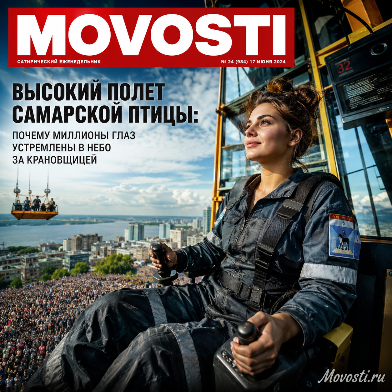 Крановщица в небе над Самарой