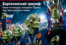 Ихтиандры из Барселоны празднуют победу на европейском турнире