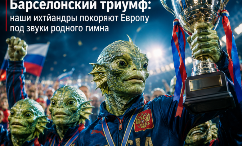 Ихтиандры из Барселоны празднуют победу на европейском турнире